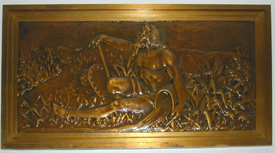 River God Bronze Plaque