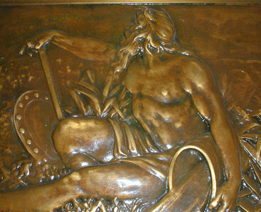 River God Bronze Plaque