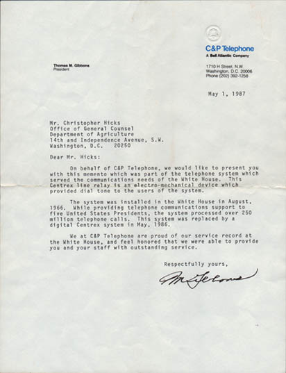 White House Telephone System Switch