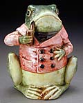 Frog-Form Majolica Humidor