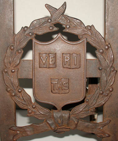 Harvard University Andiron, detail