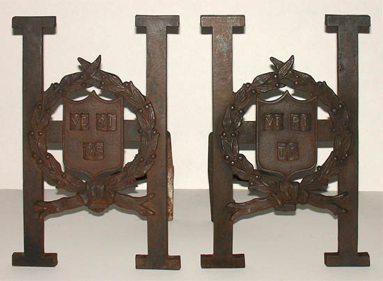 Harvard University Andiron, from back