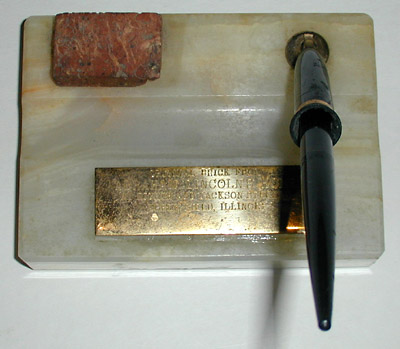 Lincoln House Brick Relic