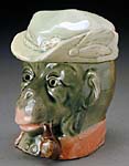 Monkey Head-Form Majolica Humidor
