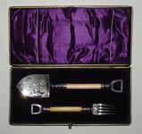 Victorian Silver Miniature Spade and Fork Set