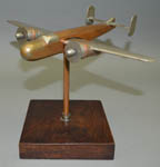 Twin-Engine Bomber Trench Art Airplane Model