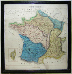 French Manuscript Map