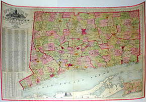 Connecticut State Large Wall Map