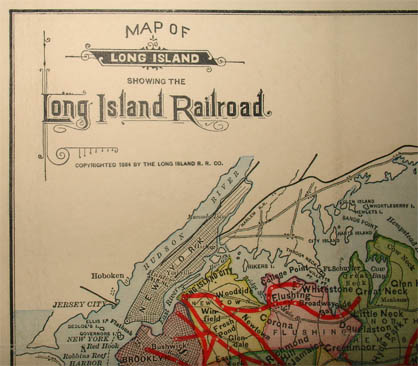 Long Island Railroad Promotional Pocket Map detail