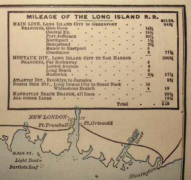 Long Island Railroad Promotional Pocket Map detail