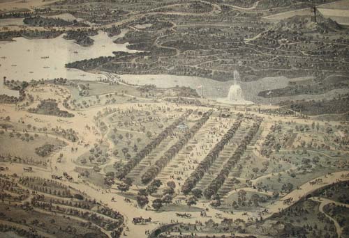 Martel Map of Central Park detail