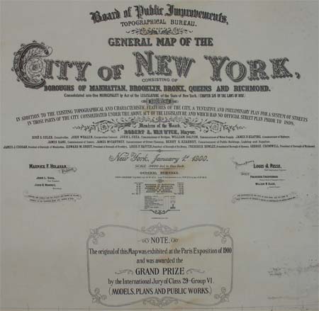 Risse Wall Map of New York City