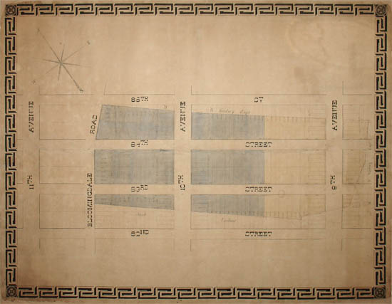 Manhattan Upper West Side Manuscript Map