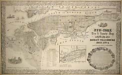 Birds Eye View of the City of New York with Environs...