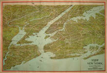 View of New York and Vicinity Showing Good Automobile Roads