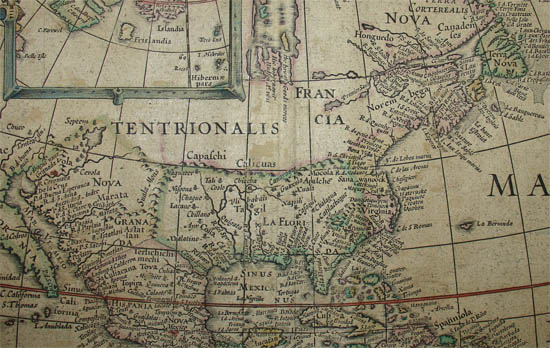 Americae nova Tabula Detail