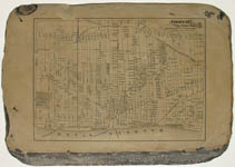 Detroit Michigan Map lithographic stone