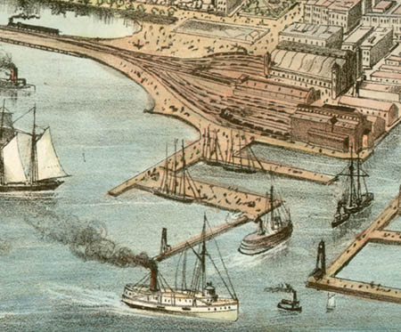 Detail of Chicago map