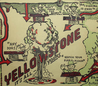 Detail of Yellowstone Park