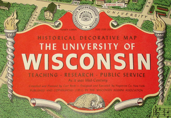University of Wisconsin pictorial map detail