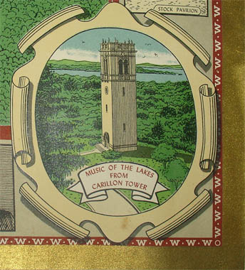 University of Wisconsin pictorial map detail