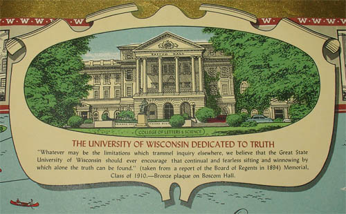 University of Wisconsin pictorial map detail