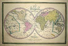 A New Map of the World on the Globular Projection, from Mitchell's New Universal Atlas