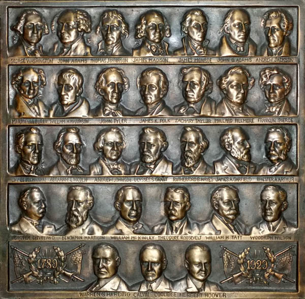 Presidents Bronze Plaque