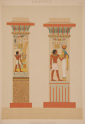 Karnak Piers with Capitals