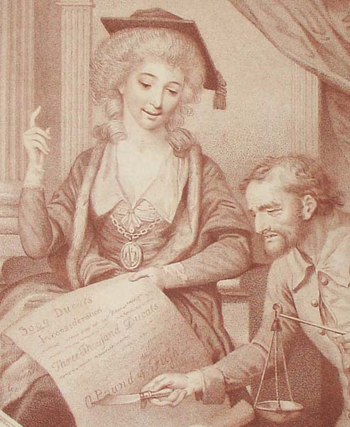 Detail of Shylock and Portia