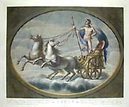 Pair of Classical Gods in Chariots by Raphael