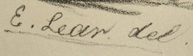 Edward Lear signature