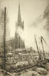 Number 1 Wall Street etching