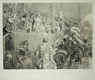 The Lord of the Tournament as Victor Presented to the Queen of Beauty.
