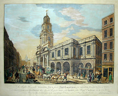 Perspective View of the Outside of the Royal Exchange