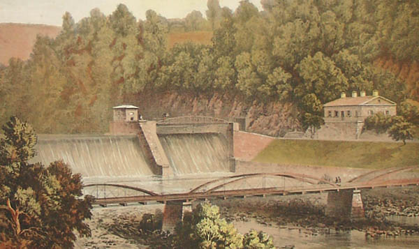 Croton Fire Insurance Company Advertising Broadside, Croton Dam View