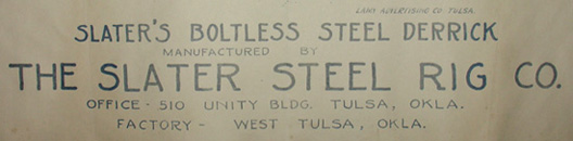 Slater's Boltless Steel Derrick