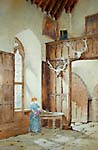 Watercolor of Haddon Hall by Carroll Bill