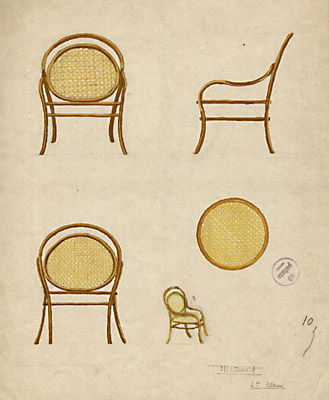 Studies of Caned Bentwood Chair