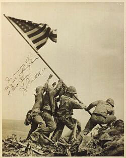 Old Glory goes up on Mt. Suribachi a.k.a. [Raising The Flag On Iwo Jima]