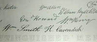detail of signatures