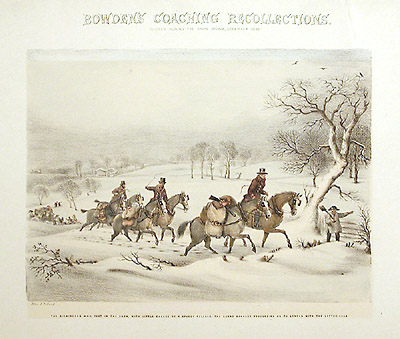 The Birmingham Mail Fast in the Snow with Little Chance of a Speedy Release, the Guard Banbury Proceeding on to London with the Letter-Bags