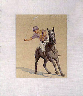 Polo Player (Purple Jersey, Black Horse)