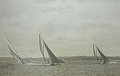 James Burton Maritime photograph, Reliance, Columbia and Constitution.