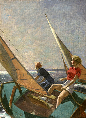 Hanson Oil Painting - Women Sailing
