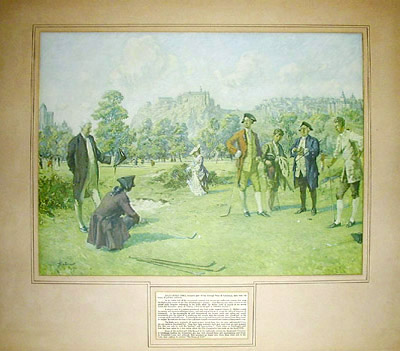 Historical Print of Bruntsfield Links Golf Course