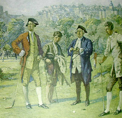Historical Print of Bruntsfield Links Golf Course
