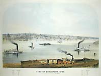 Davenport Iowa  -- First Bridge on Mississippi River