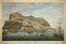 View of the Rock and Town of Gibraltar