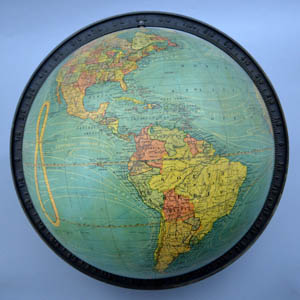 18-Inch Terrestrial Duncan Phyfe Style Floor Globe